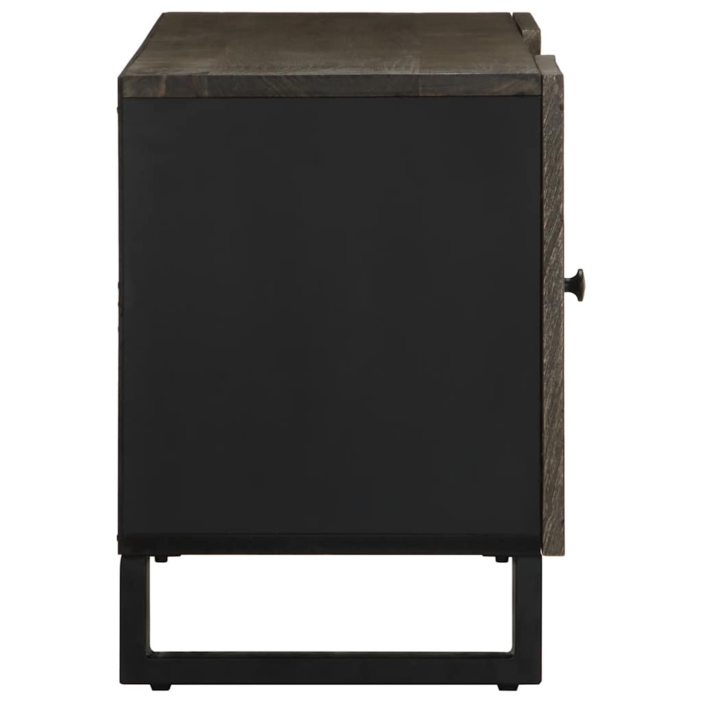 Tv-Bänk Svart 105X33X46 Cm Massivt Mangoträ