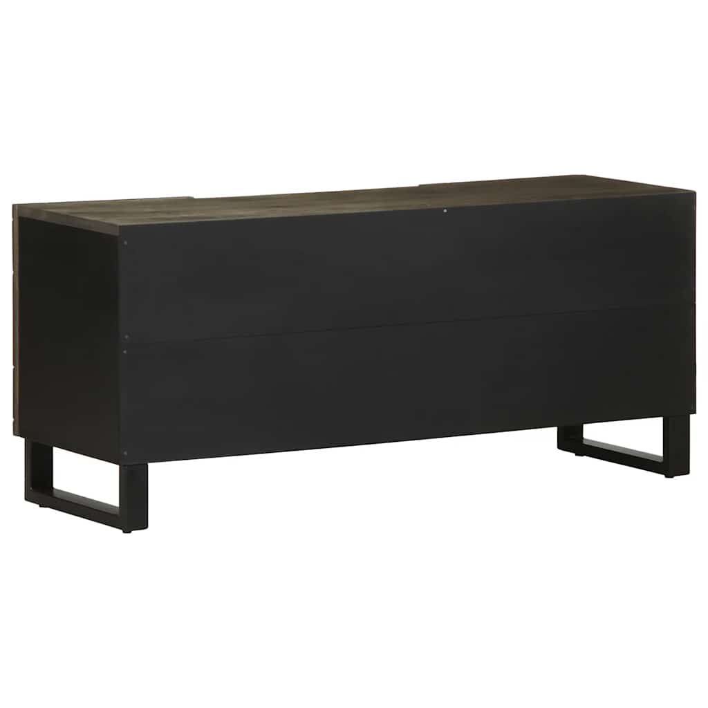 Tv-Bänk Svart 105X33X46 Cm Massivt Mangoträ