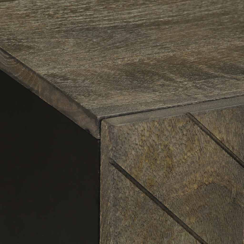 Tv-Bänk Svart 105X33X46 Cm Massivt Mangoträ
