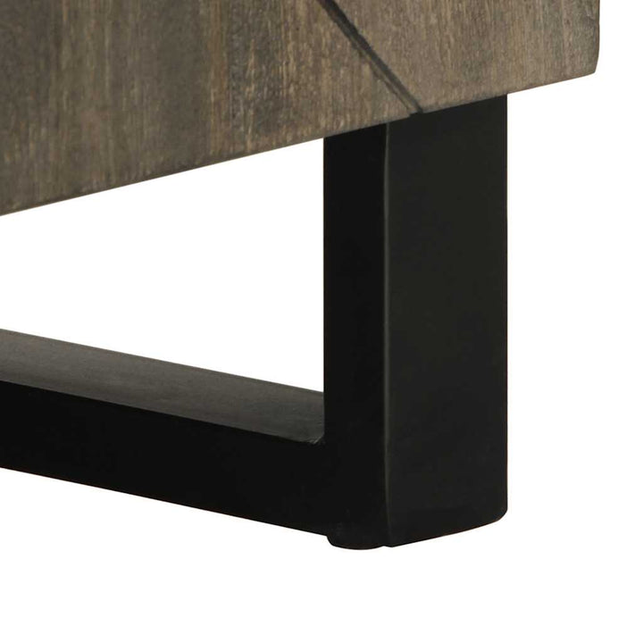 Tv-Bänk Svart 105X33X46 Cm Massivt Mangoträ