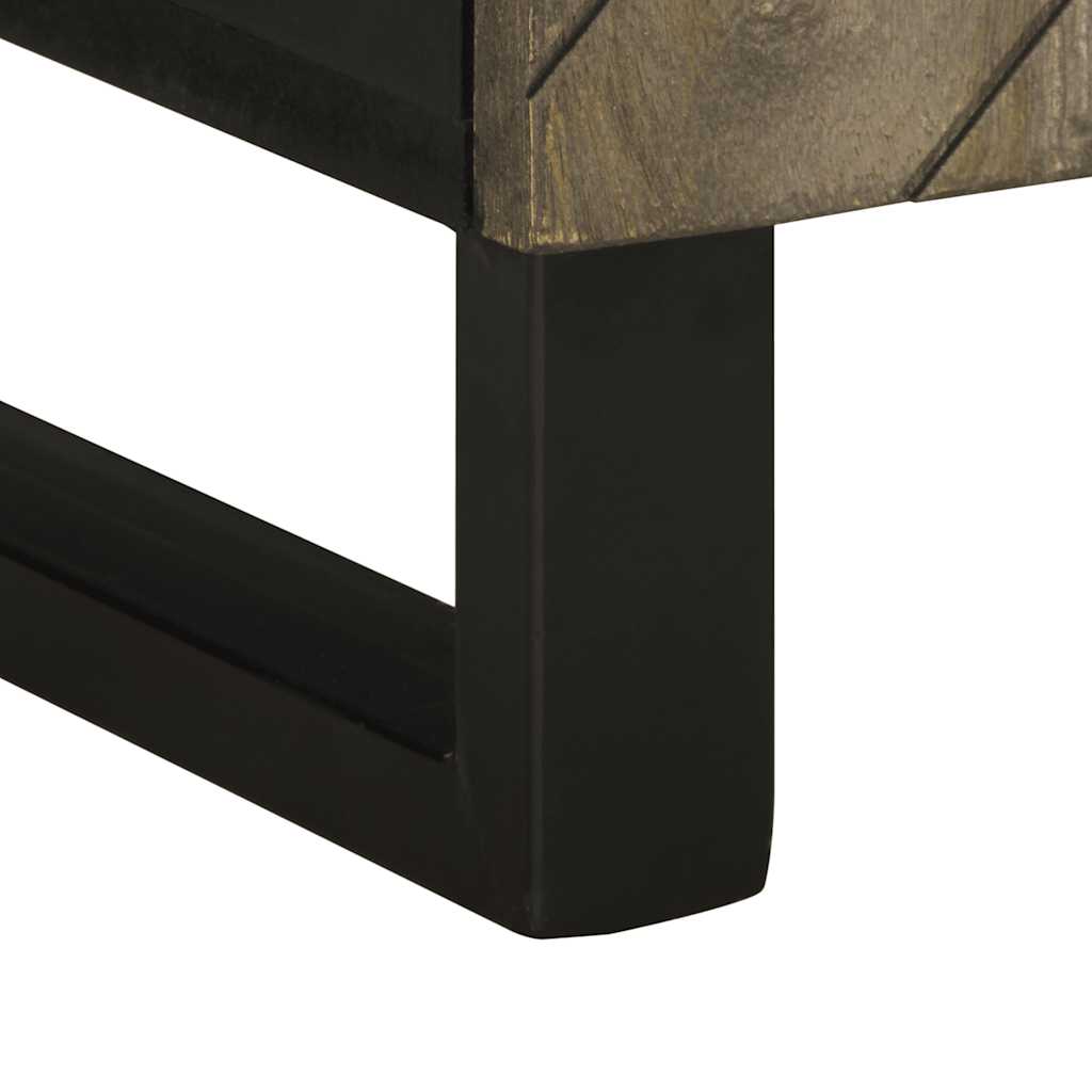 Tv-Bänk Svart 105X33X46 Cm Massivt Mangoträ