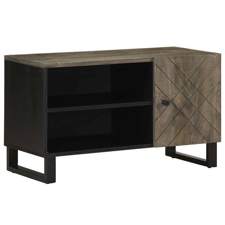 Tv-Bänk Svart 80X33X46 Cm Massivt Mangoträ