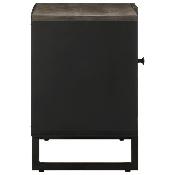 Tv-Bänk Svart 80X33X46 Cm Massivt Mangoträ