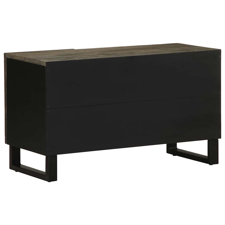 Tv-Bänk Svart 80X33X46 Cm Massivt Mangoträ
