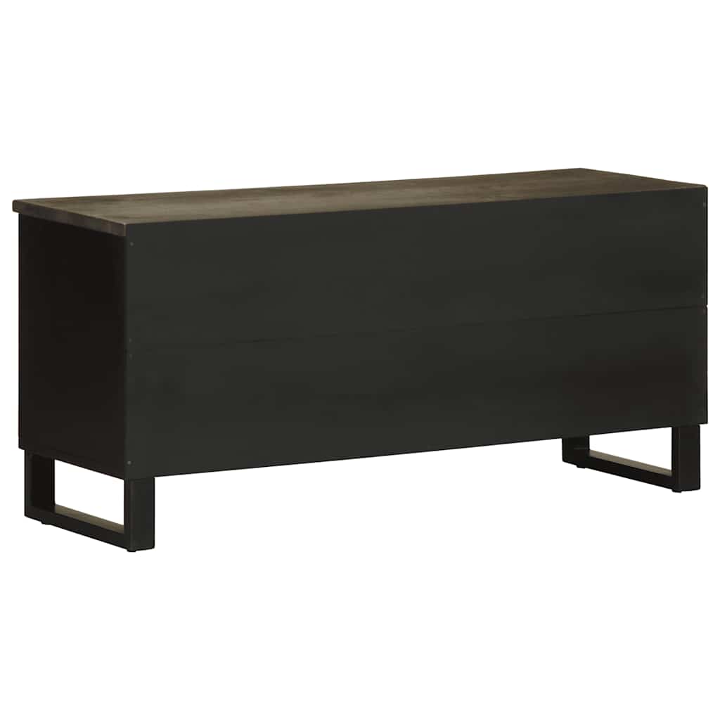 Tv-Bänk Svart 100X33X46 Cm Massivt Mangoträ