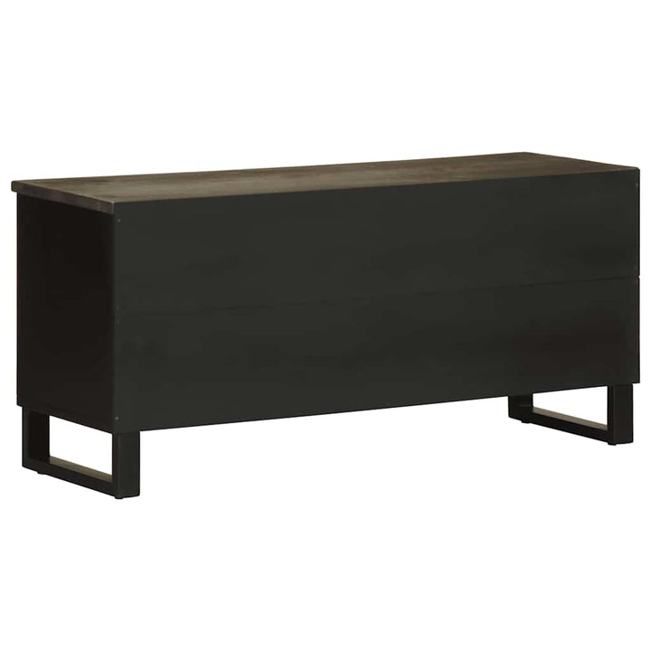 Tv-Bänk Svart 100X33X46 Cm Massivt Mangoträ