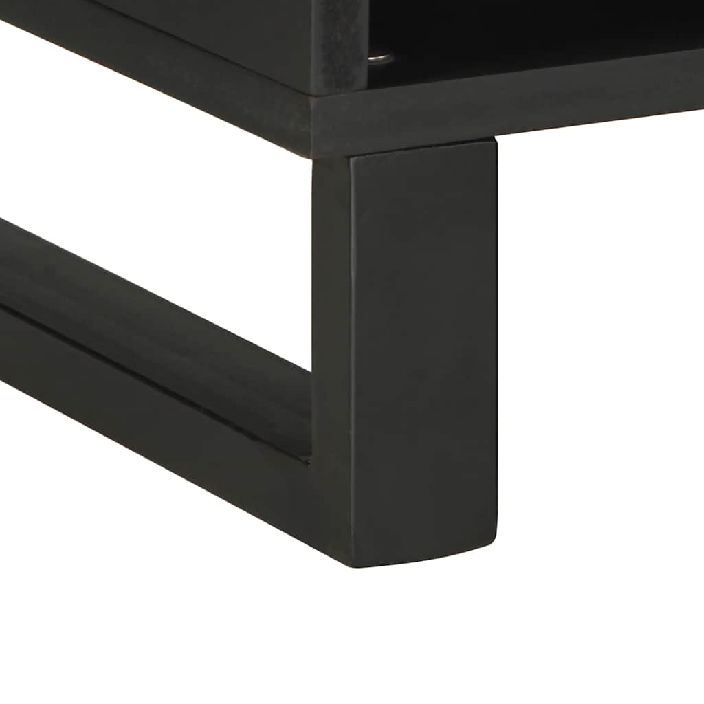 Tv-Bänk Svart 100X33X46 Cm Massivt Mangoträ