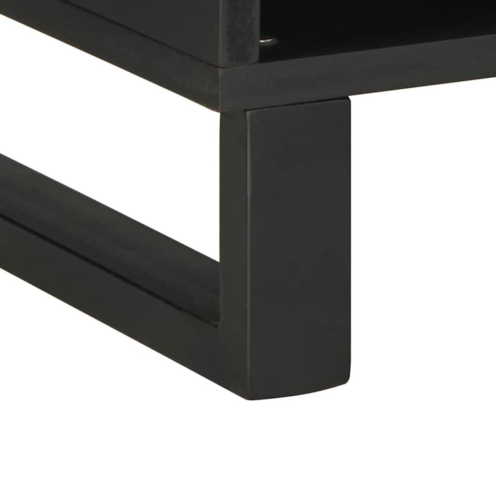 Tv-Bänk Svart 100X33X46 Cm Massivt Mangoträ