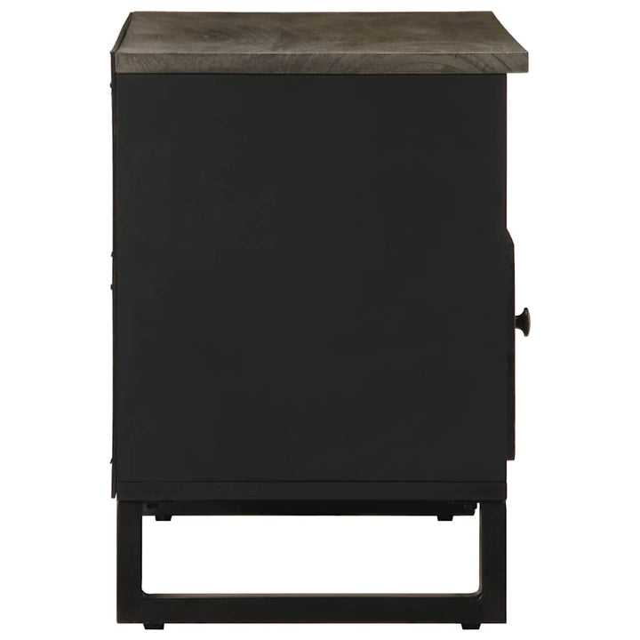 Tv-Bänk Svart 80X33X46 Cm Massivt Mangoträ