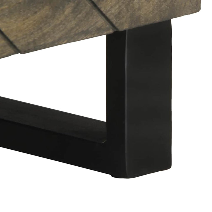 Tv-Bänk Svart 80X33X46 Cm Massivt Mangoträ