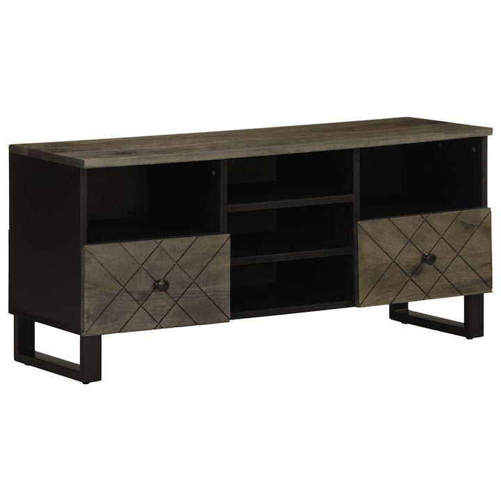 Tv-Bänk Svart 100X33X46 Cm Massivt Mangoträ