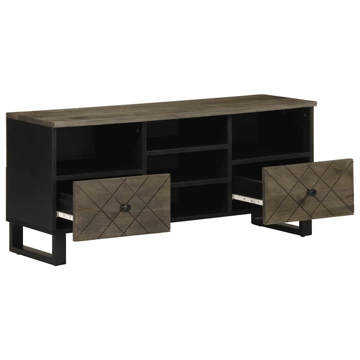Tv-Bänk Svart 100X33X46 Cm Massivt Mangoträ
