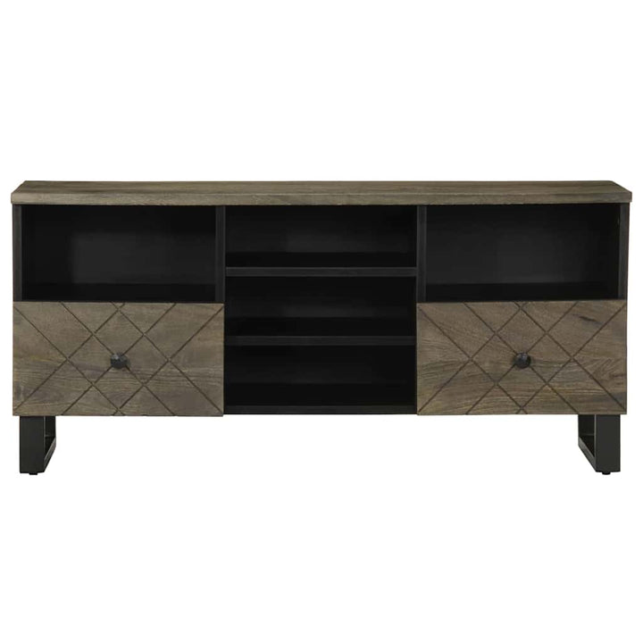 Tv-Bänk Svart 100X33X46 Cm Massivt Mangoträ