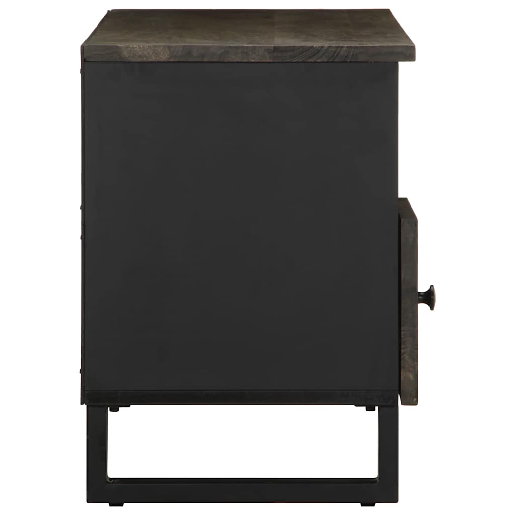 Tv-Bänk Svart 100X33X46 Cm Massivt Mangoträ