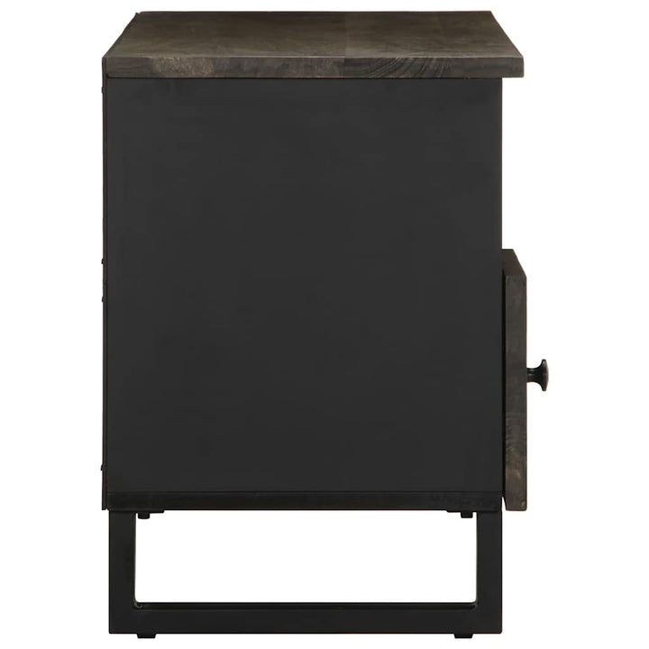 Tv-Bänk Svart 100X33X46 Cm Massivt Mangoträ