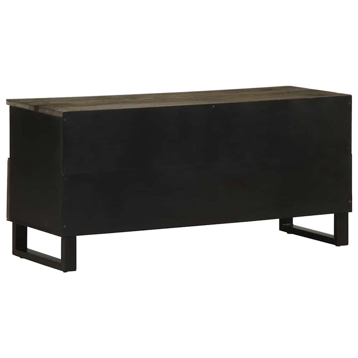 Tv-Bänk Svart 100X33X46 Cm Massivt Mangoträ