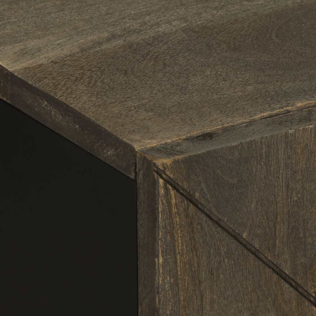 Tvättställsskåp Svart 62X33X58 Cm Massivt Mangoträ