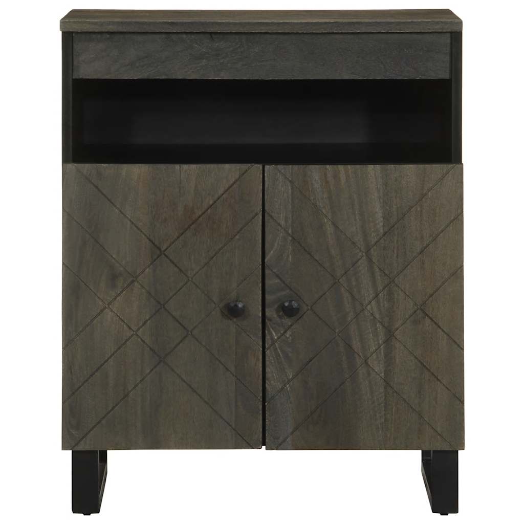Skänk Svart 60X33X75 Cm Massivt Mangoträ