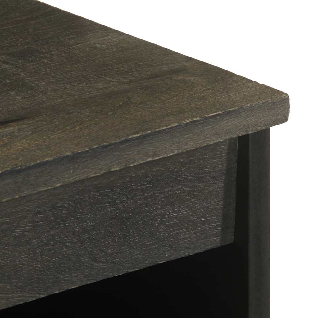 Skänk Svart 60X33X75 Cm Massivt Mangoträ