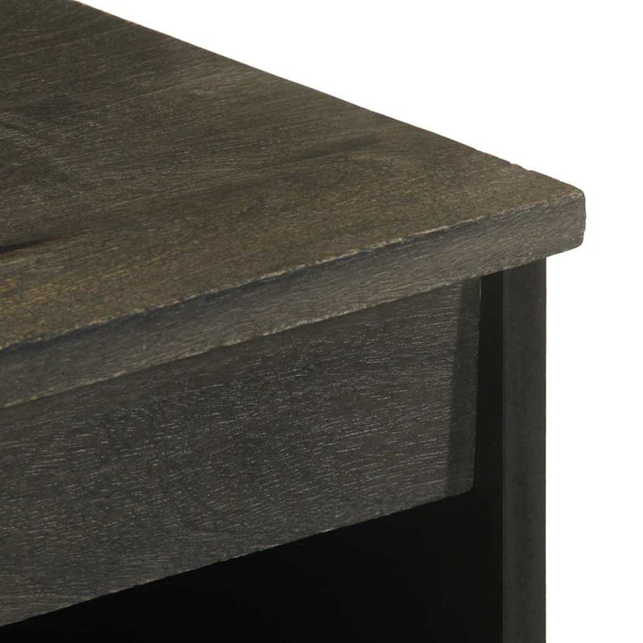 Skänk Svart 60X33X75 Cm Massivt Mangoträ