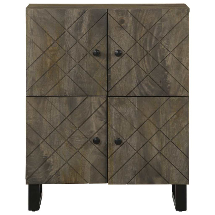 Skänk Svart 60X33X75 Cm Massivt Mangoträ