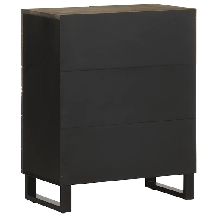 Skänk Svart 60X33X75 Cm Massivt Mangoträ