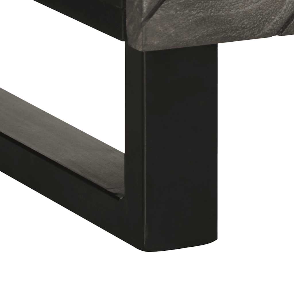 Skänk Svart 60X33X75 Cm Massivt Mangoträ