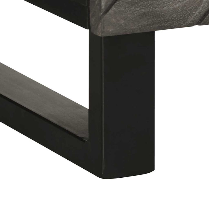 Skänk Svart 60X33X75 Cm Massivt Mangoträ