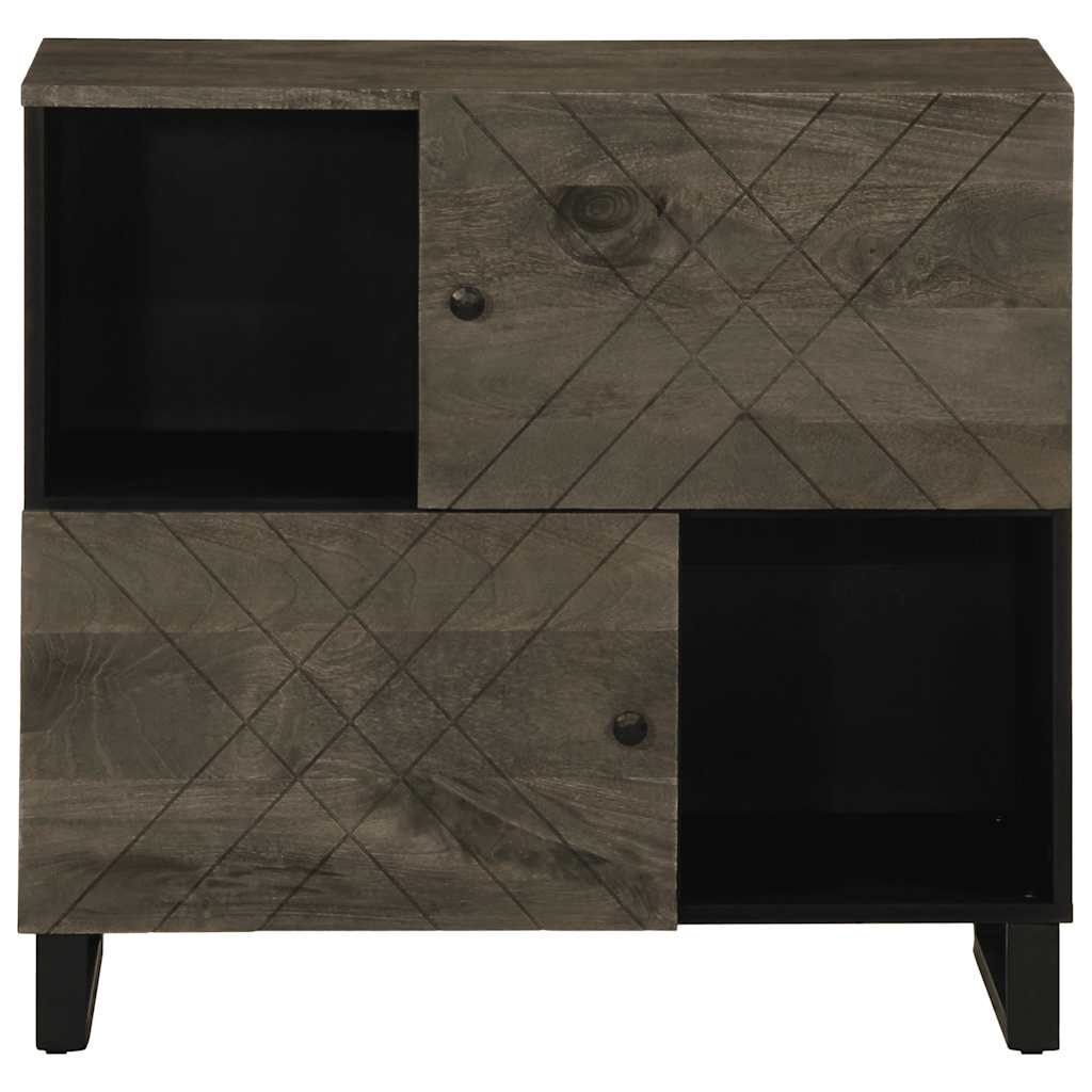Skänk Svart 80X33X75 Cm Massivt Mangoträ
