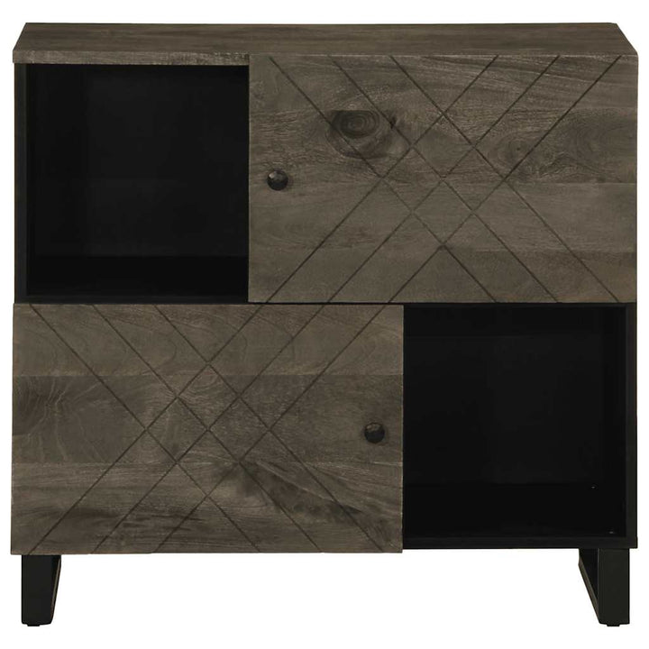 Skänk Svart 80X33X75 Cm Massivt Mangoträ