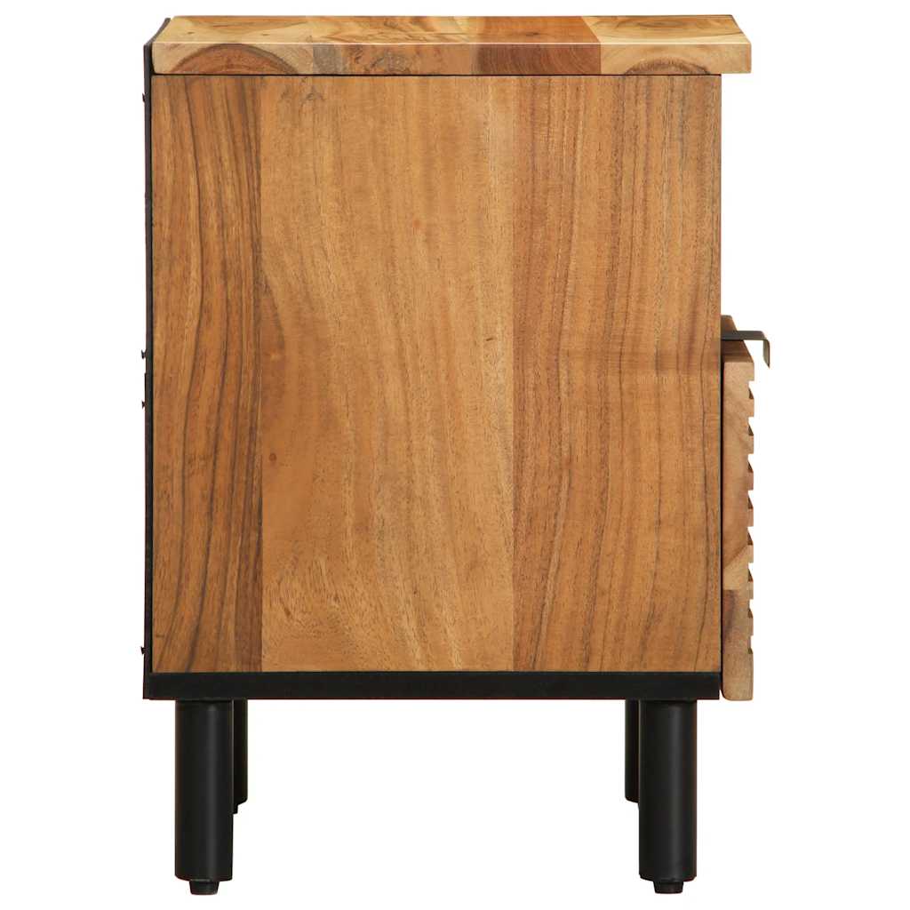 Sängbord 40X33X46 Cm Massivt Trä Akacia