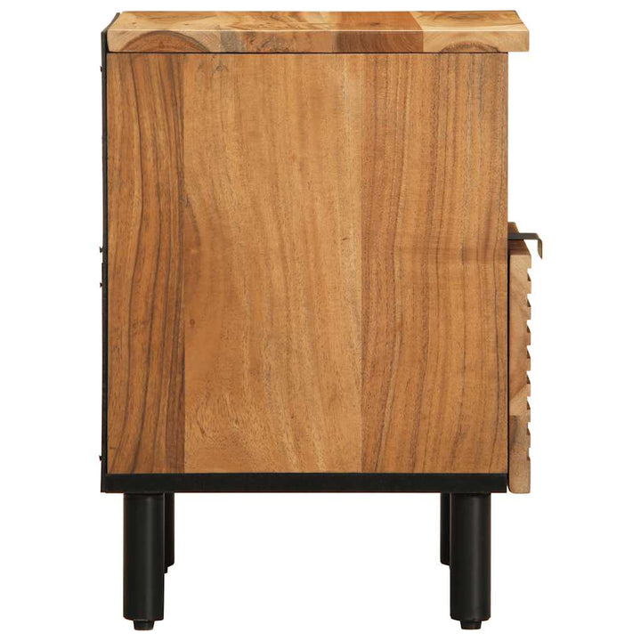 Sängbord 2 St 40X33X46 Cm Massivt Trä Akacia