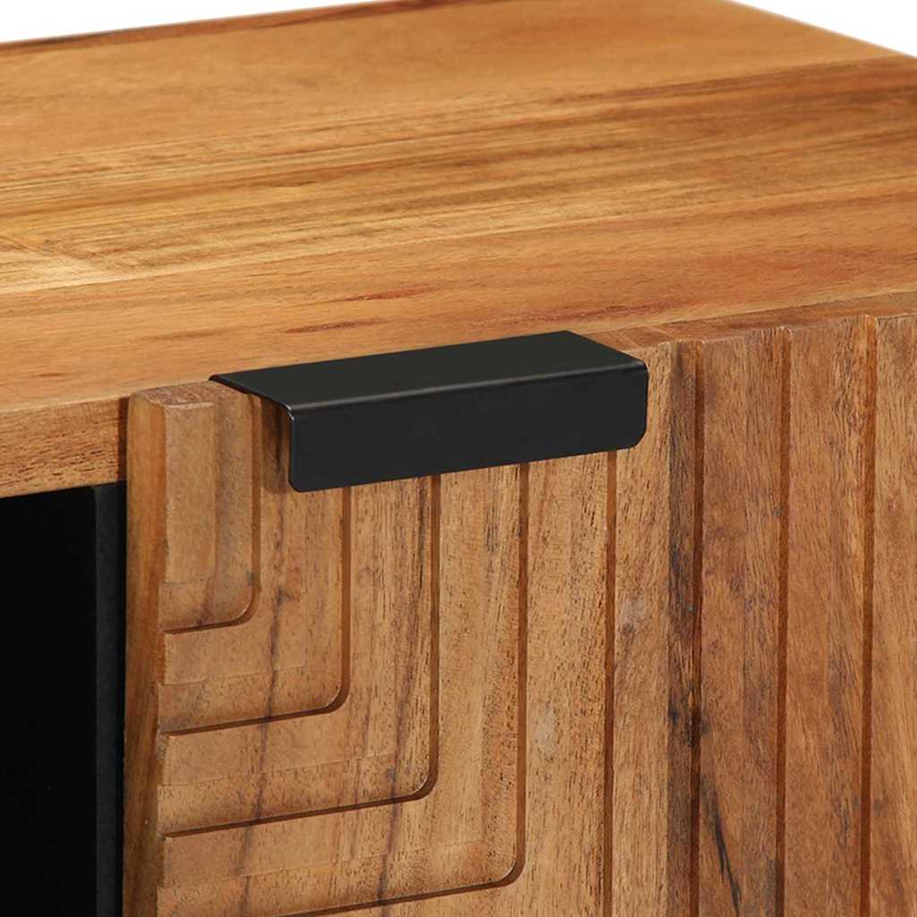Tv-Skåp Med Hylla Brun 80 X 33 X 46 Cm Massivt Mangoträ