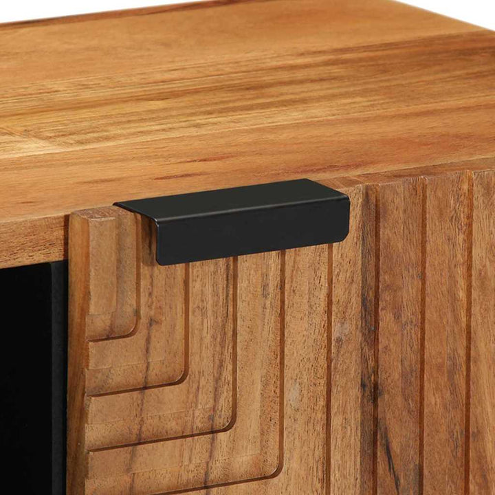 Tv-Skåp Med Hylla Brun 80 X 33 X 46 Cm Massivt Mangoträ