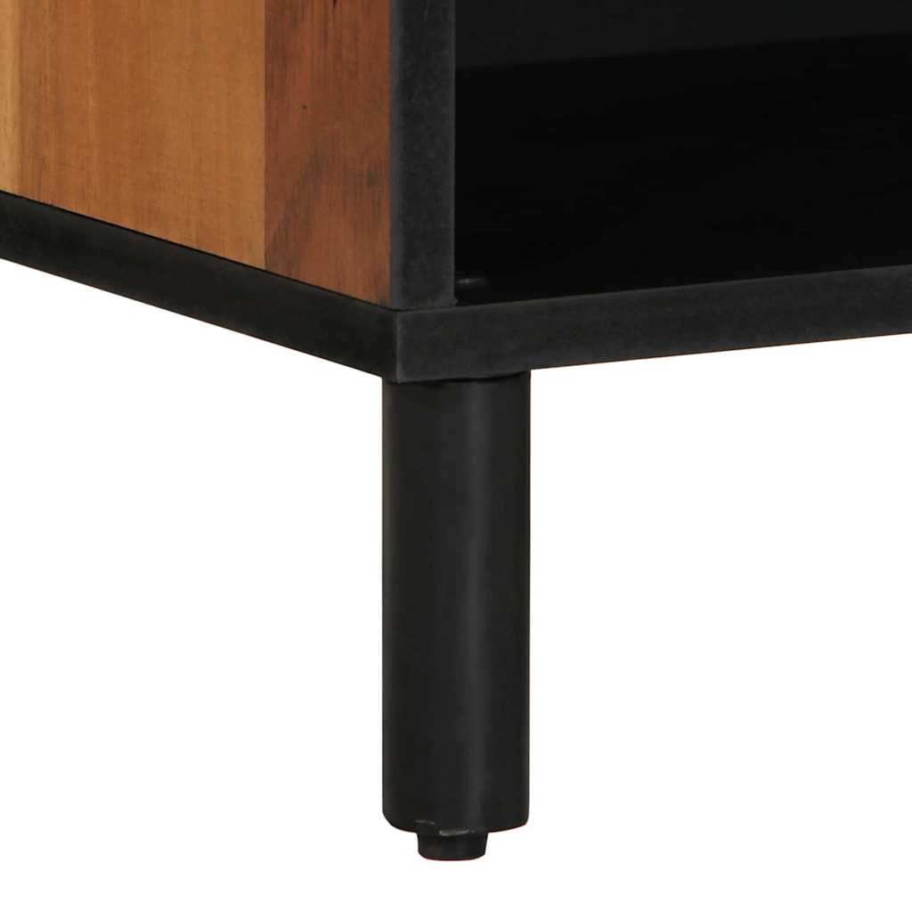 Tv-Skåp Med Hylla Brun 80 X 33 X 46 Cm Massivt Mangoträ