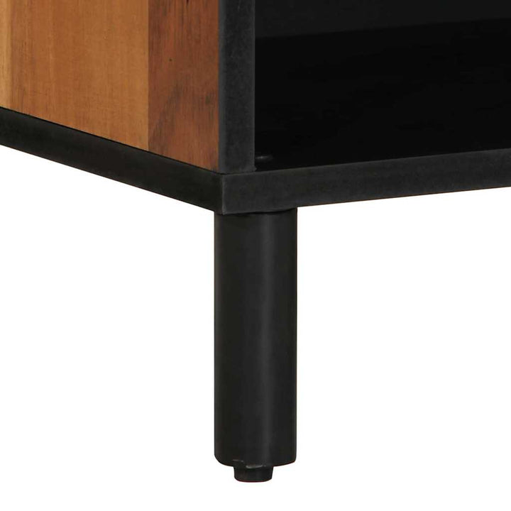 Tv-Skåp Med Hylla Brun 80 X 33 X 46 Cm Massivt Mangoträ
