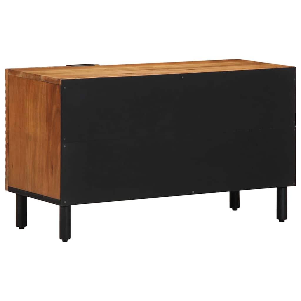 Tv-Skåp Med Hylla Brun 80 X 33 X 46 Cm Massivt Mangoträ