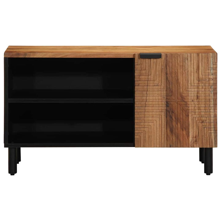 Tv-Skåp Med Hylla Brun 80 X 33 X 46 Cm Massivt Mangoträ