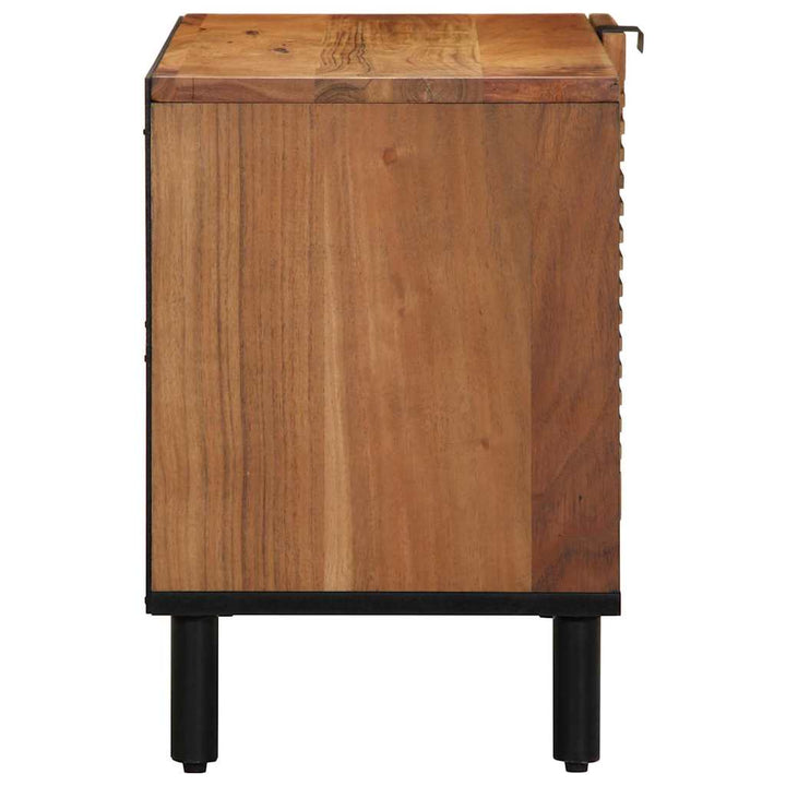 Tv-Skåp Med Hylla Brun 80 X 33 X 46 Cm Massivt Mangoträ