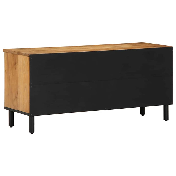 Tv-Skåp Med Låda Brun 100 X 33 X 46 Cm Massivt Mangoträ