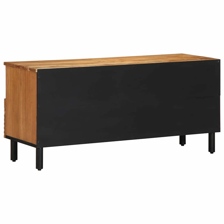 Tv-Skåp Med Låda Brun 100 X 33,5 X 46 Cm Massivt Mangoträ