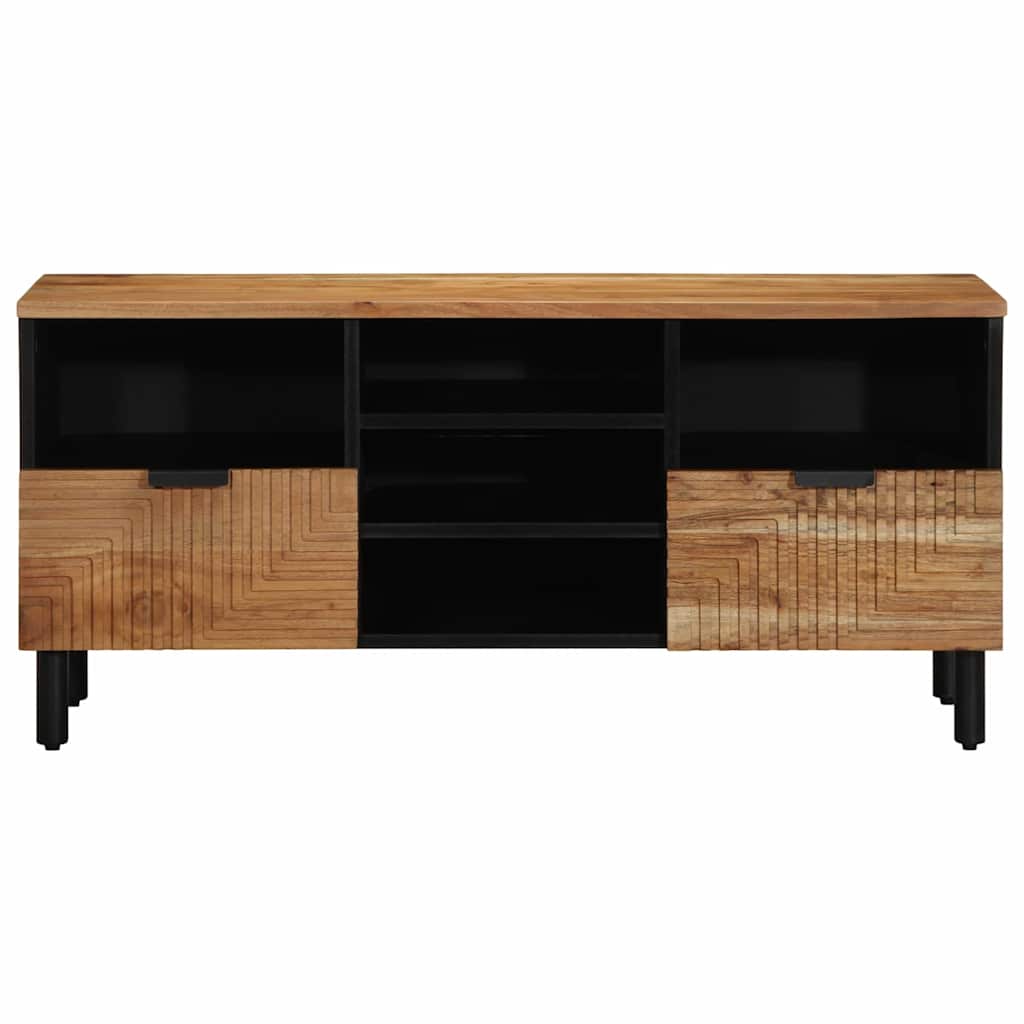 Tv-Skåp Med Låda Brun 100 X 33,5 X 46 Cm Massivt Mangoträ