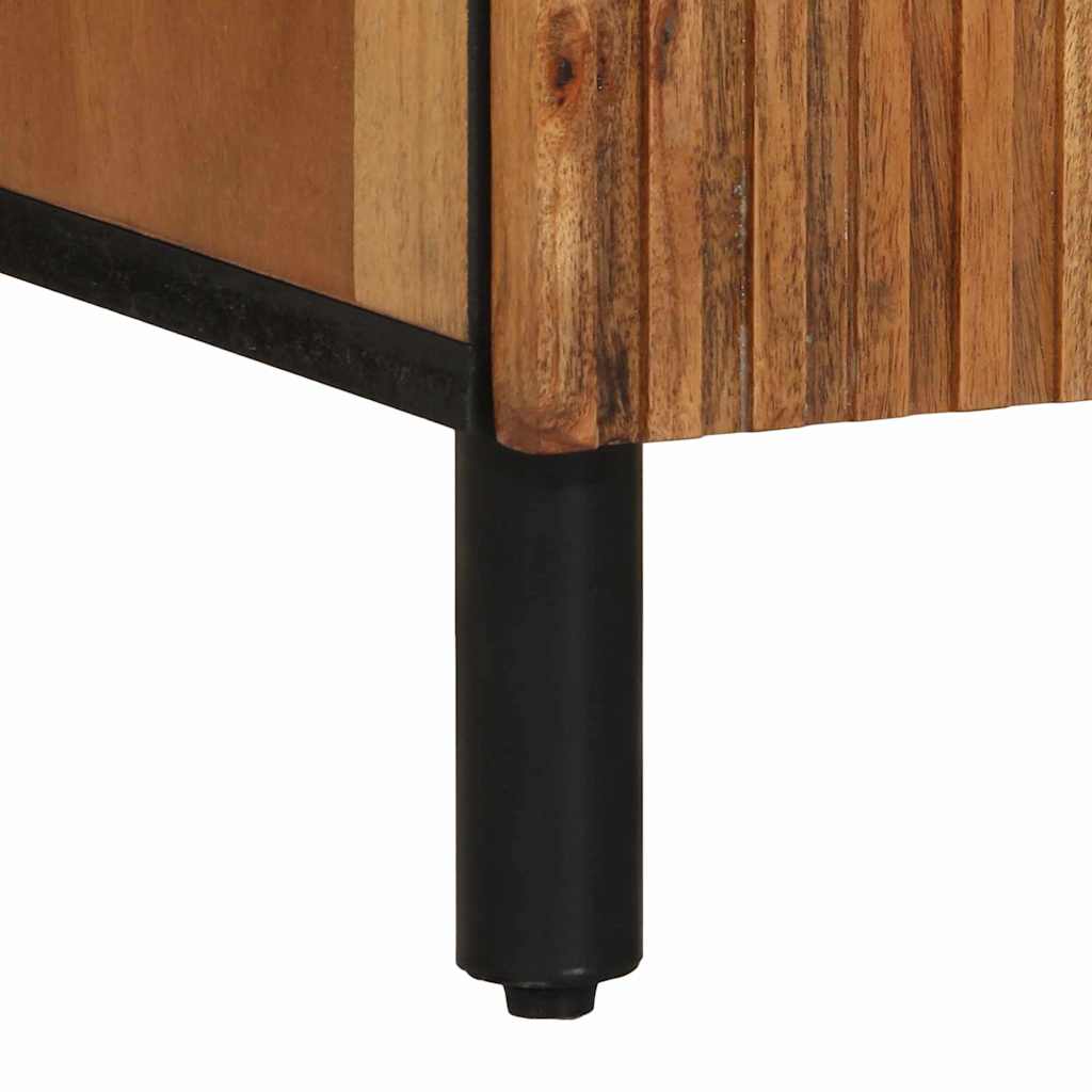 Sideboard Med Hylla Brun 40 X 33,5 X 75 Cm Massivt Mangoträ