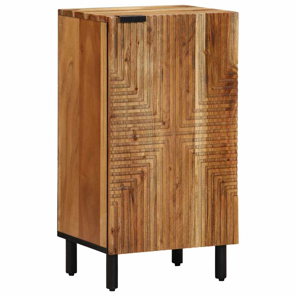 Sideboard Med Hylla Brun 40 X 33,5 X 75 Cm Massivt Mangoträ