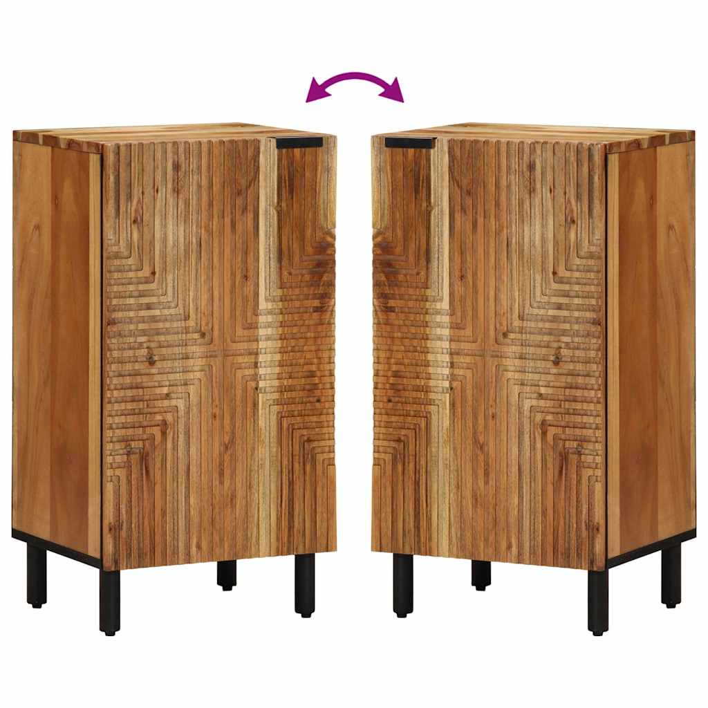 Sideboard Med Hylla Brun 40 X 33,5 X 75 Cm Massivt Mangoträ