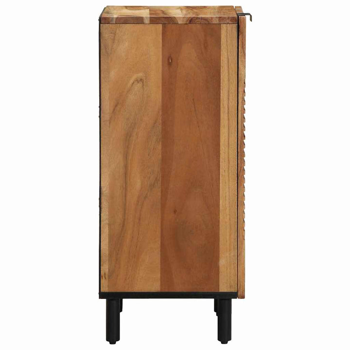 Sideboard Med Hylla Brun 40 X 33,5 X 75 Cm Massivt Mangoträ