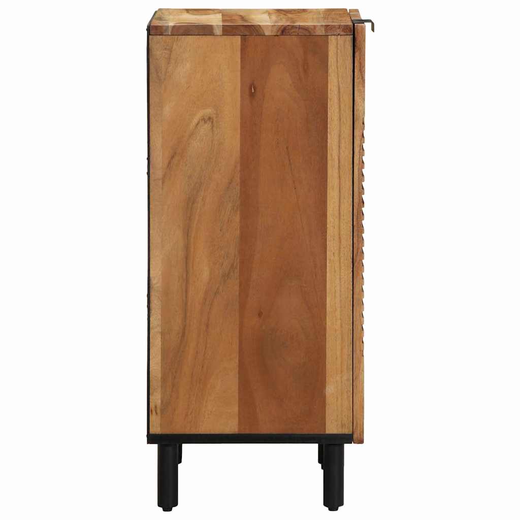 Sideboard Med Hylla Brun 40 X 33,5 X 75 Cm Massivt Mangoträ