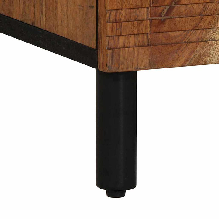 Sideboard Med Hylla Brun 60 X 33,5 X 75 Cm Massivt Mangoträ