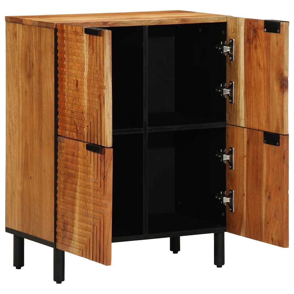 Sideboard Med Hylla Brun 60 X 33,5 X 75 Cm Massivt Mangoträ