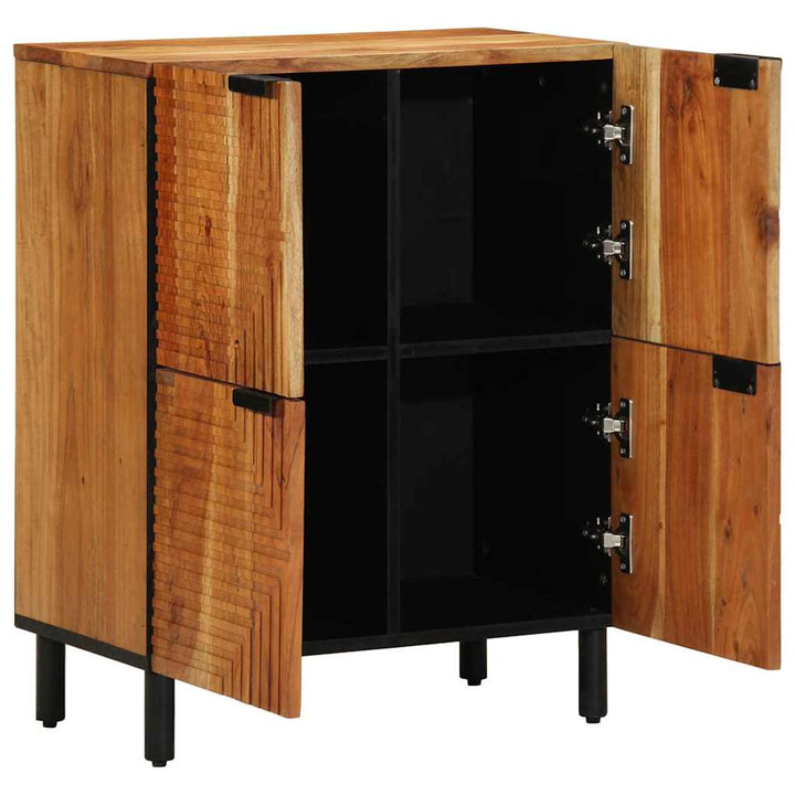 Sideboard Med Hylla Brun 60 X 33,5 X 75 Cm Massivt Mangoträ